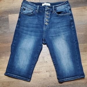 KanCan Women's Dark Blue Jean Shorts